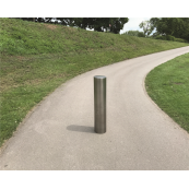 Stainless steel post |  154 mm | removable, with triangular locking mechanismacc. with DIN 3223, self-engaging lockwith hot-dip galvanized ground socket part-no. 470.10 | height above ground approx. 900 mm
